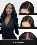 Glamvivi 28" Pre Bleached Glueless 100% Virgin Human Hair HD Lace Straight Wear-to-Go Wig (for US Market Only)