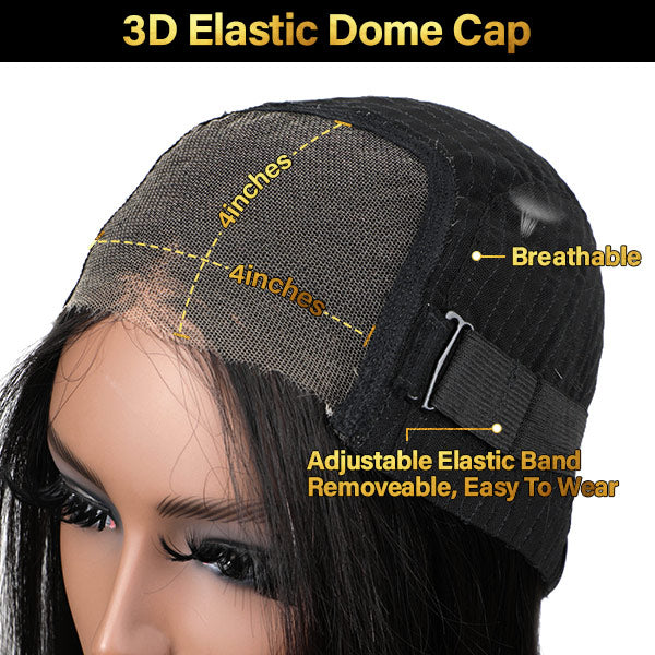 Pre Bleached Plucked Wear Go Glueless Wigs With Natural Hairline Pre Cut Lace 4x4 Lace Closure Wig
