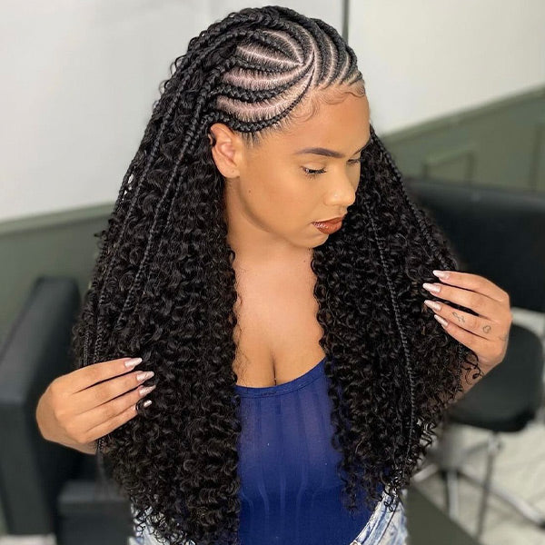 Afro Curly Bulk Human Hair Knotless Human Braiding Hair No Weft 1/3/5 Packs
