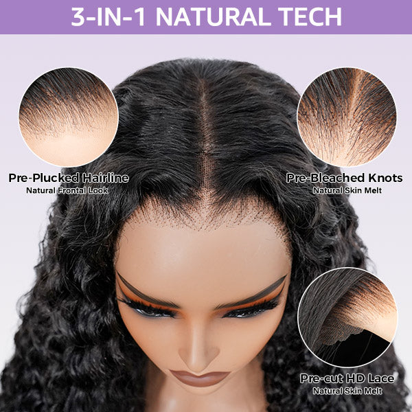 Wear Go Wigs Undetectable 13x6 HD Lace Front Wigs With Elastic Drawstring Glueless Human Hair Wigs Natural Look Beginner Friendly For Women