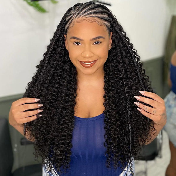 Afro Curly Bulk Human Hair Knotless Human Braiding Hair No Weft 1/3/5 Packs