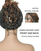 Kiki - 12"-36" Human Hair Deep Wave Curls Pre Bleached Knotless HD Full Lace Boho Box Braided Wig