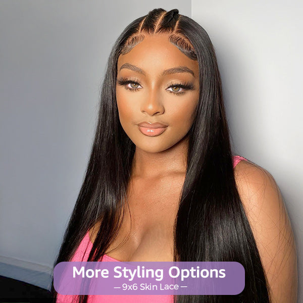 Block Wig Straight Hair Bleached Knots Wig With Optional Replaceable Zip Lace Tops