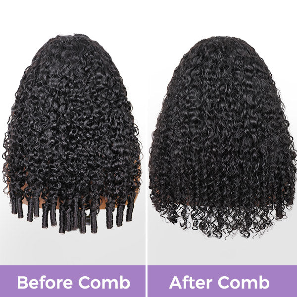 Salon-Defined Burmese Curly Wear Go Half Wig Natural Blend 3-In-1 Human Hair Half Wig