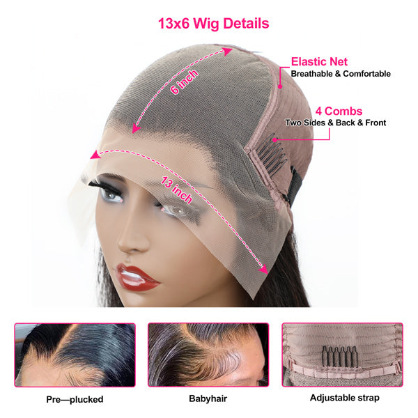 Water Wave Wigs 13x4 13x6 HD Lace Frontal Wigs 100% Human Hair Wigs Pre-plucked Hairline