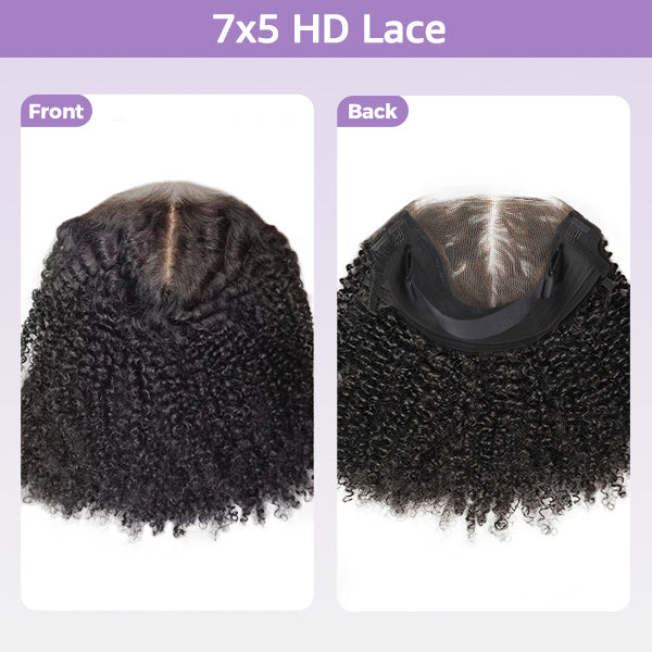 Kinky Curly Replaceable Zip Lace Tops For Block Wig