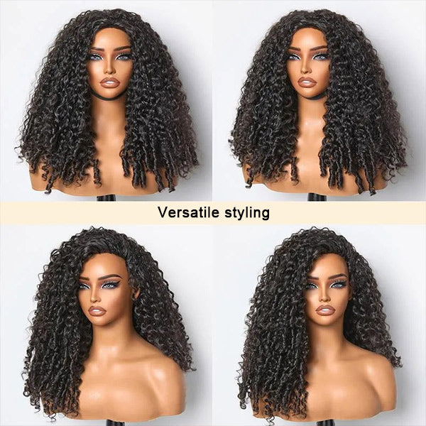 Salon-Defined Burmese Curly Wear Go Half Wig Natural Blend 3-In-1 Human Hair Half Wig