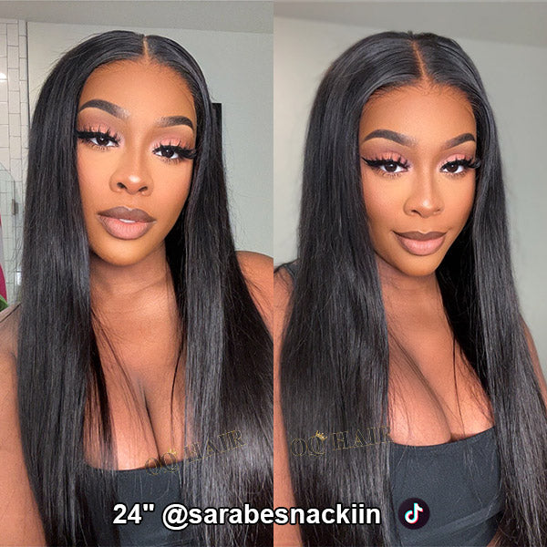 Silky Straight Easy Wear Go Glueless Wigs Pre Cut 7x5 HD Lace Closure Wigs Beginner Friendly