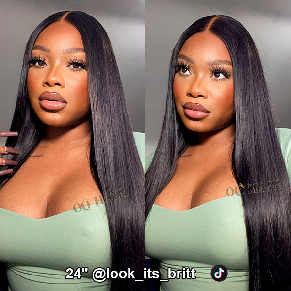 Silky Straight Easy Wear Go Glueless Wigs Pre Cut 7x5 HD Lace Closure Wigs Beginner Friendly