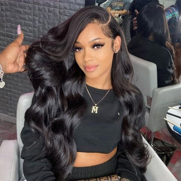 Body Wave Skin Melt HD Lace Wigs 13x4 HD Lace Front Wig Preplucked with Natural Hairline