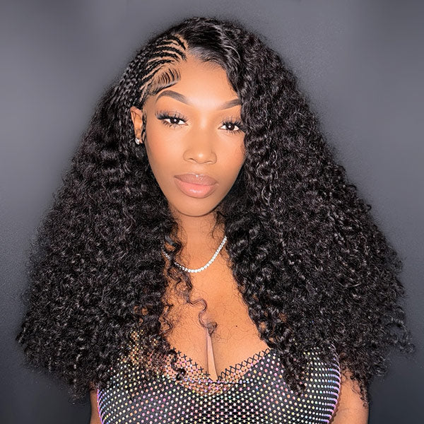 Burmese Curly Wig Bleached Knots Flexible Fit Drawstring 13x4 13x6 HD Lace Front Wear Go Glueless Wig