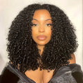 Burmese Curly Glueless Wig Bleached Knots Pre-cut 7x5 9x6 HD Lace Wear Go Wigs With Elastic Drawstring