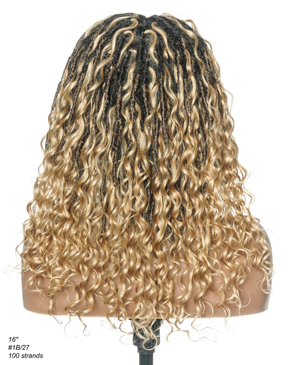 Salon-level Knotless Boho Locs HD Full Lace Human Hair Boho Curls 80 Strands Braided Wig