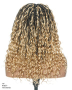 Salon-level Knotless Boho Locs HD Full Lace Human Hair Boho Curls 80 Strands Braided Wig