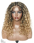 Salon-level Knotless Boho Locs HD Full Lace Human Hair Boho Curls 80 Strands Braided Wig