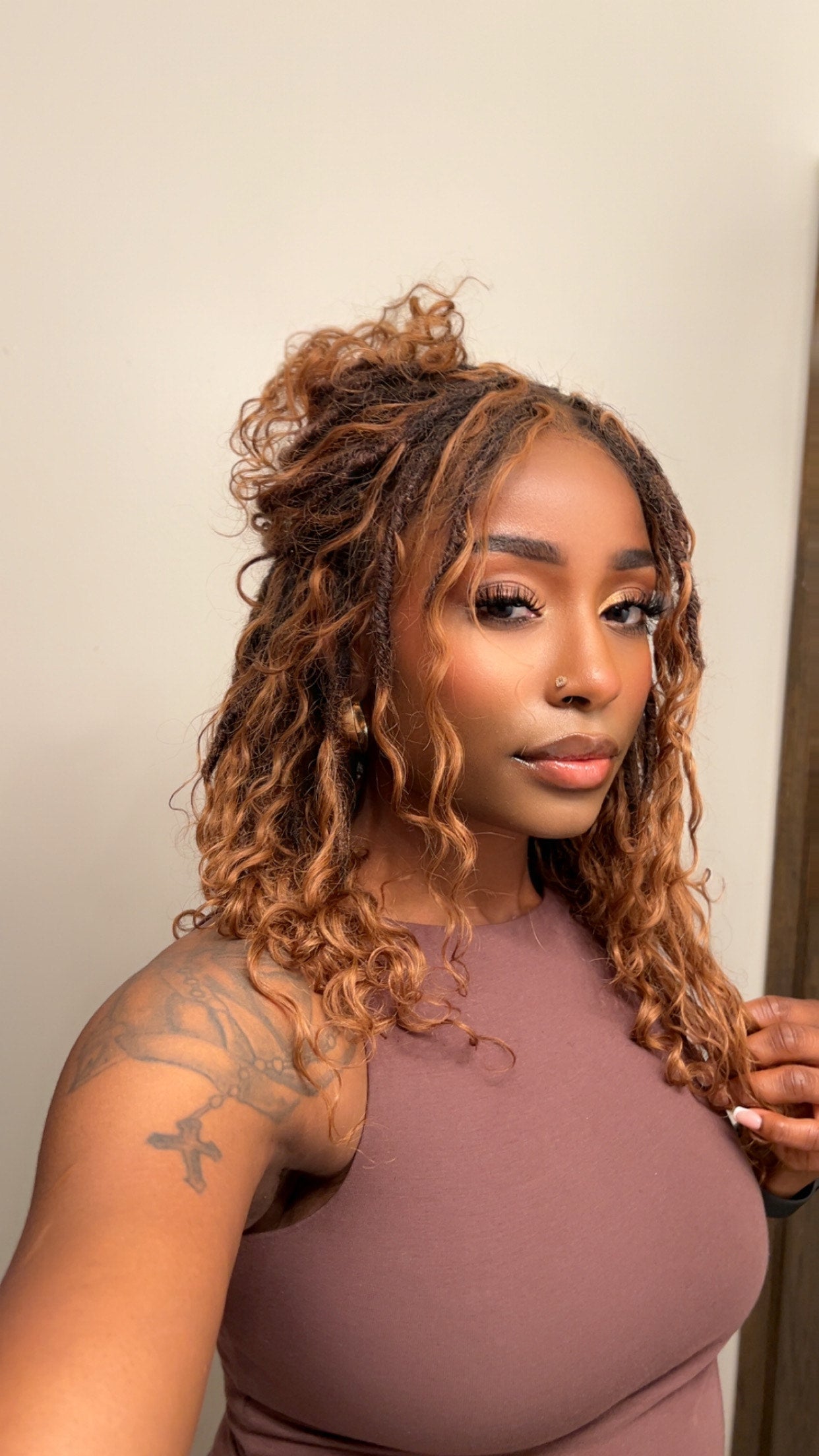 Salon-level Knotless Boho Locs HD Full Lace Human Hair Boho Curls 80 Strands Braided Wig