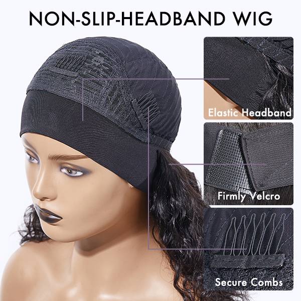 Throw On & Go | Affordable Headband Bob Wig 100% Human Hair