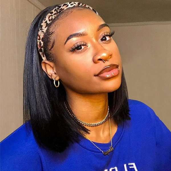Throw On & Go | Affordable Headband Bob Wig 100% Human Hair