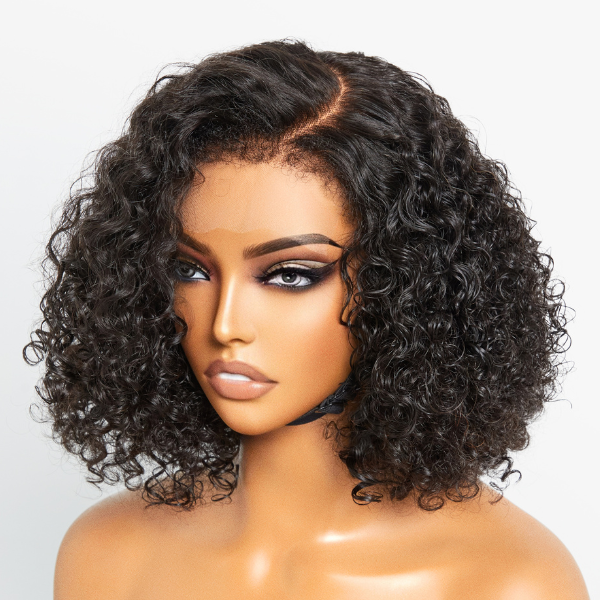 Limited Restock | 4C Edges | Kinky Edges Deep Wave 5x5 Closure Lace Glueless C Part Short Wig - US Only