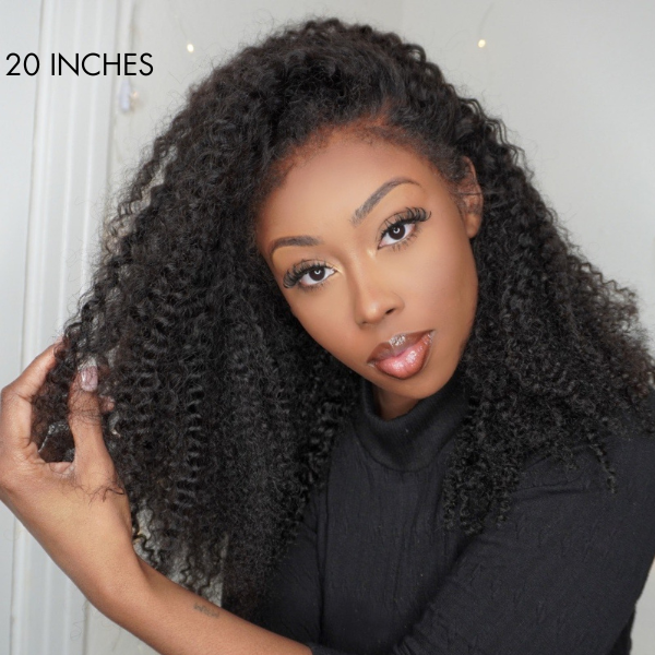 Limited Restock  | 4C Edges | Realistic Kinky Edges Afro Curly Glueless Long Wig