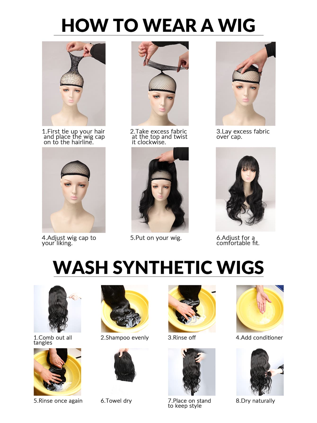 28 Inch Long Black Wigs For Women Middle Part Synthetic Wigs Natural Curly Hair For Daily Use Graceful Charming Wigs