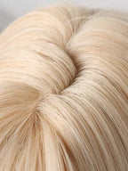 Ash Blonde Ombre Glueless Wigs Silky Straight With Drawstring Human Hair Wig