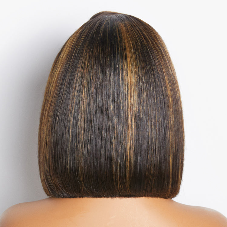Mix Ombre Highlights Glueless 5x5 Closure HD Lace Bob Wig