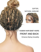 Kiki - 16" Pre Bleached HD Full Lace Human Hair Curls HD Full Lace Knotless Boho Box Braided Wig