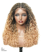 Kiki - 16" Pre Bleached HD Full Lace Human Hair Curls HD Full Lace Knotless Boho Box Braided Wig