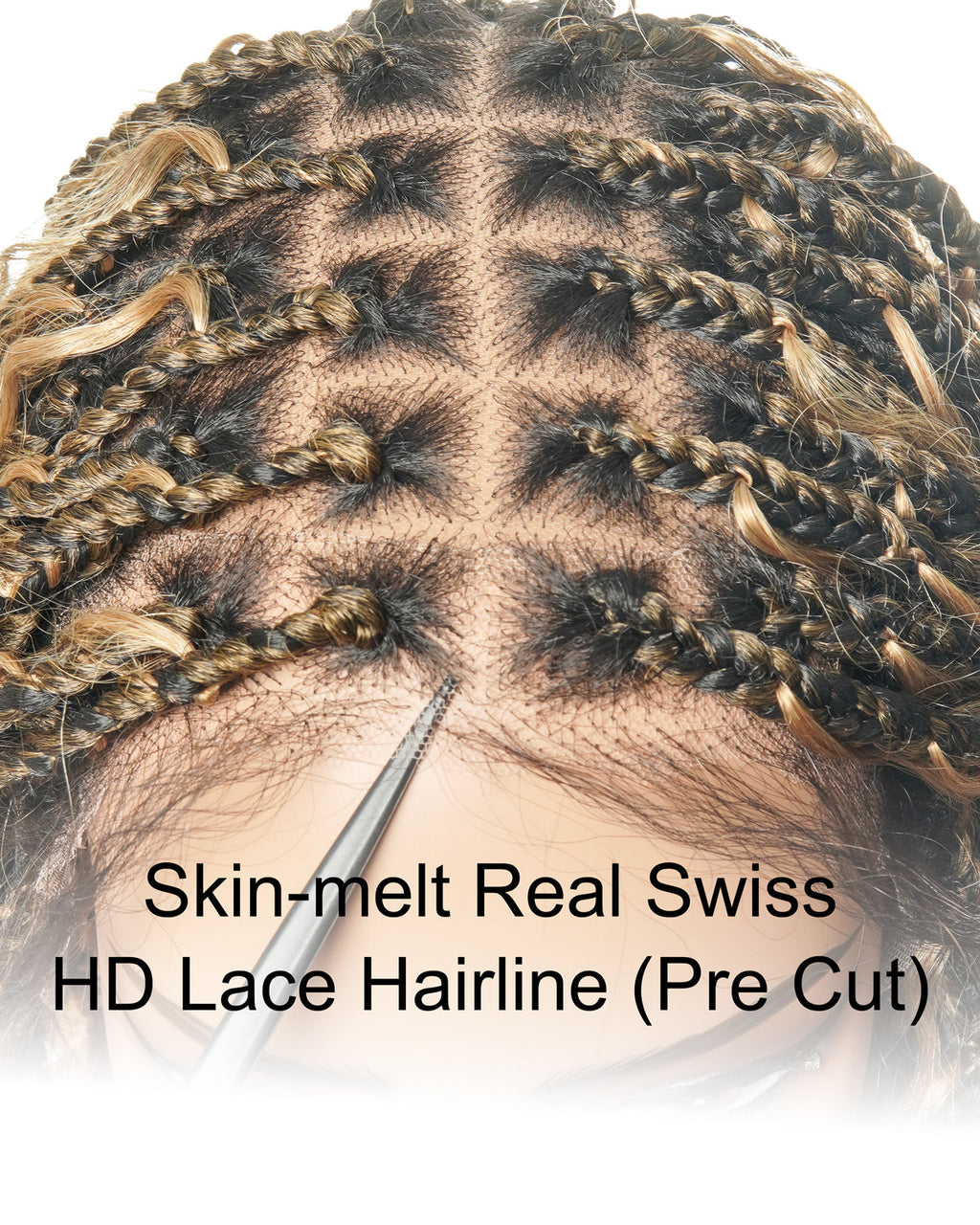 Kiki - 16" Pre Bleached HD Full Lace Human Hair Curls HD Full Lace Knotless Boho Box Braided Wig