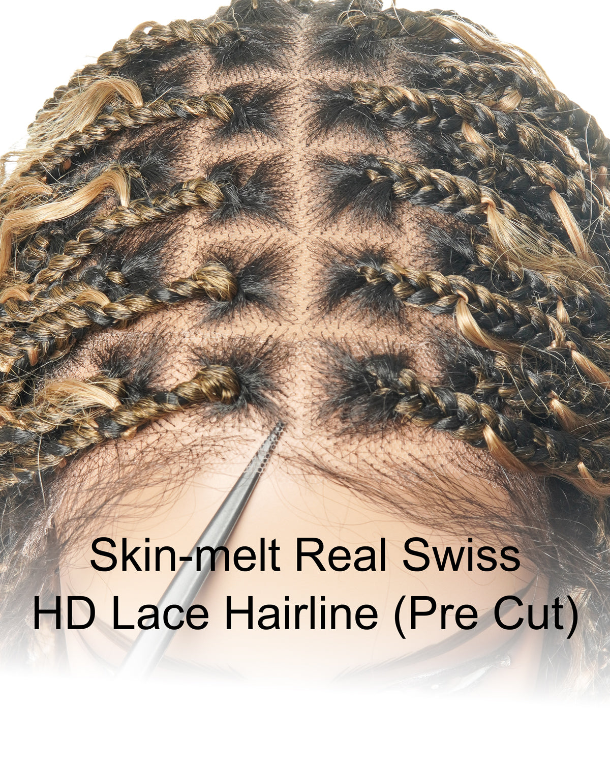 Kiki - 16" Pre Bleached HD Full Lace Human Hair Curls HD Full Lace Knotless Boho Box Braided Wig