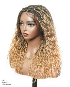 Kiki - 16" Pre Bleached HD Full Lace Human Hair Curls HD Full Lace Knotless Boho Box Braided Wig