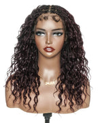 Kiki - 16" Pre Bleached HD Full Lace Human Hair Curls HD Full Lace Knotless Boho Box Braided Wig