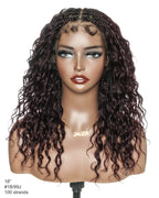 Kiki - 16" Pre Bleached HD Full Lace Human Hair Curls HD Full Lace Knotless Boho Box Braided Wig