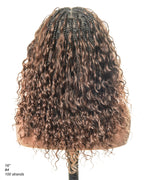 Kiki - 16" Pre Bleached HD Full Lace Human Hair Curls HD Full Lace Knotless Boho Box Braided Wig