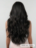 13x6 Glueless Wig Straight With Drawstring Natural Black Human Hair Wig Long Curly Wigs With Bangs Black Wavy Wigs