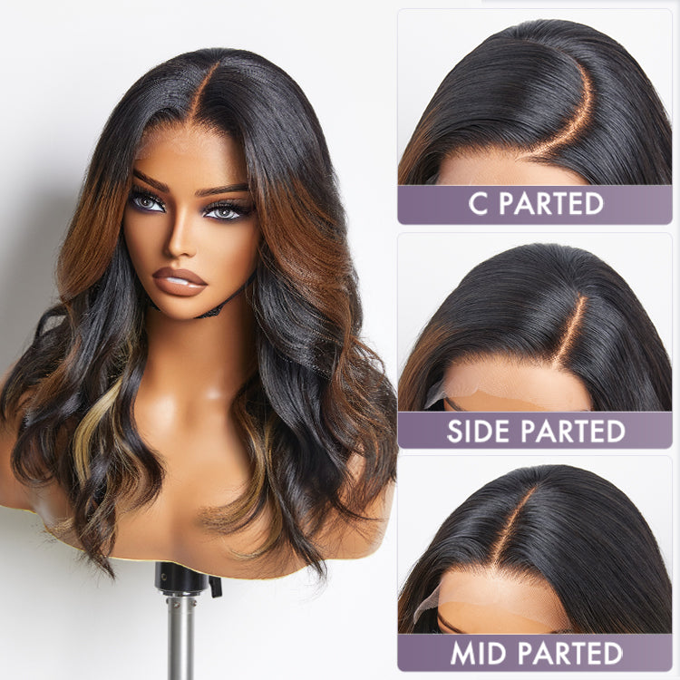 Combo Highlight Loose Wave Glueless 5x5 Closure HD Lace Wig