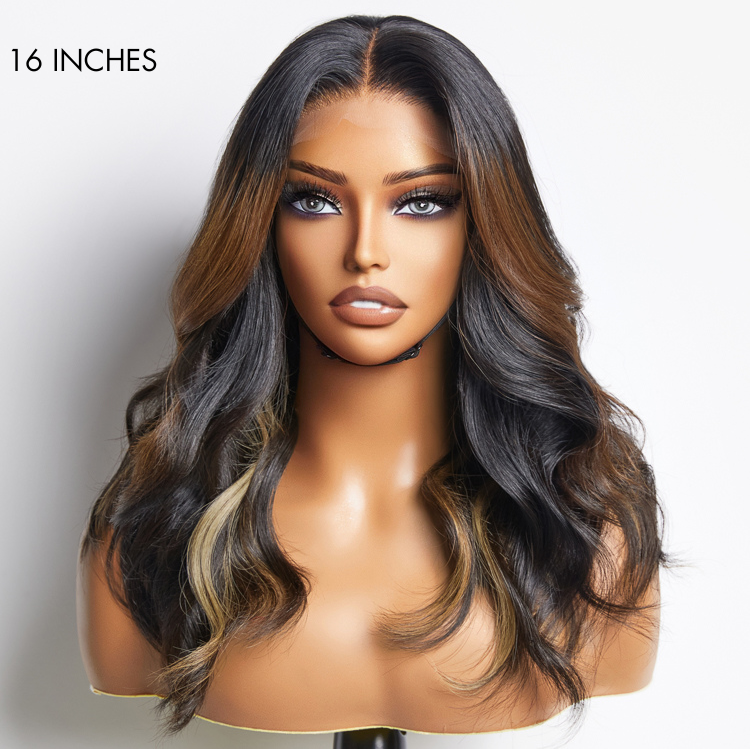 Combo Highlight Loose Wave Glueless 5x5 Closure HD Lace Wig