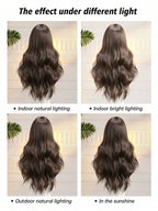 13x6 Glueless Wig Straight With Drawstring Natural Black Human Hair Wig Long Curly Wigs With Bangs Black Wavy Wigs