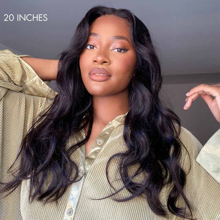 Loose Body Wave Glueless 5x5 Upgraded Lace Front Mid Part Long Wig