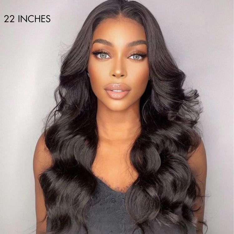 Loose Body Wave Glueless 5x5 Upgraded Lace Front Mid Part Long Wig