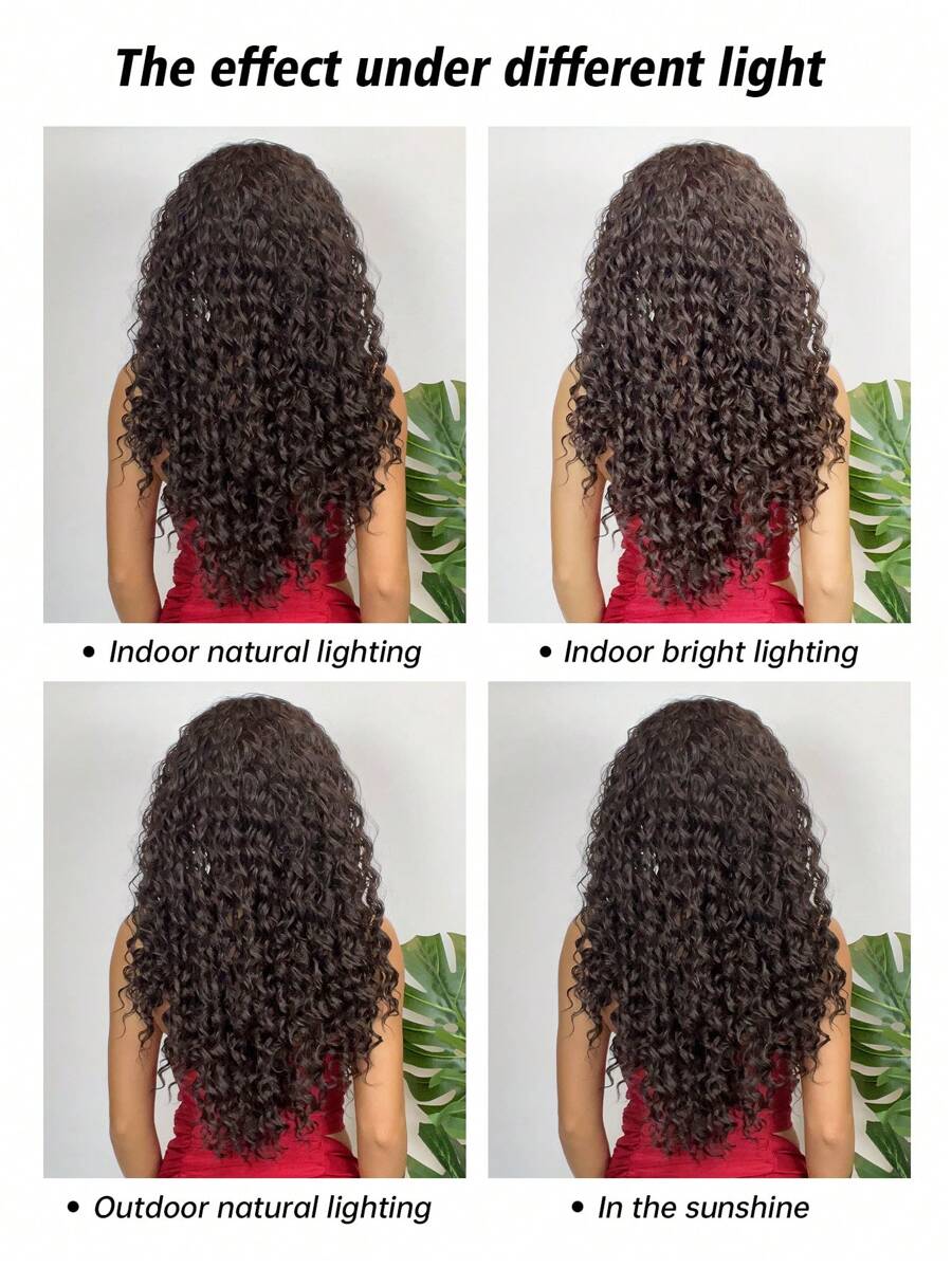 26 "Curly Hair Band Female Wig Wavy Black Wig With Headband Synthetic Woven Chemical Fiber Long Curly Hair Wig For Everyday Use And Halloween, Cosplay, Christmas, Fashion Girls.