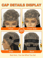 Bohemian Style Box Braided Curly Synthetic Lace Front Wig Goddess Braids Wig Burgundy Bohemian Box Braided Wig