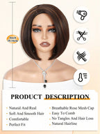 1 Sec Install Elegant Boss Vibe Short Pixie Cut Natural Black Ombre Brown Glueless Minimalist Hd Lace Wig Pre Cut Lace