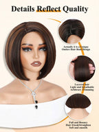 1 Sec Install Elegant Boss Vibe Short Pixie Cut Natural Black Ombre Brown Glueless Minimalist Hd Lace Wig Pre Cut Lace