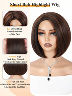 1 Sec Install Elegant Boss Vibe Short Pixie Cut Natural Black Ombre Brown Glueless Minimalist Hd Lace Wig Pre Cut Lace