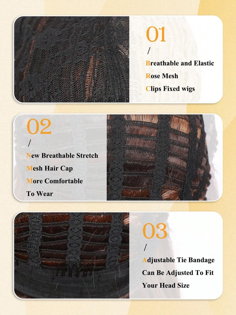 1 Sec Install Elegant Boss Vibe Short Pixie Cut Natural Black Ombre Brown Glueless Minimalist Hd Lace Wig Pre Cut Lace