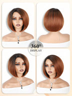 1 Sec Install Elegant Boss Vibe Short Pixie Cut Natural Black Ombre Brown Glueless Minimalist Hd Lace Wig Pre Cut Lace