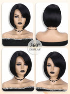 1 Sec Install Elegant Boss Vibe Short Pixie Cut Natural Black Ombre Brown Glueless Minimalist Hd Lace Wig Pre Cut Lace
