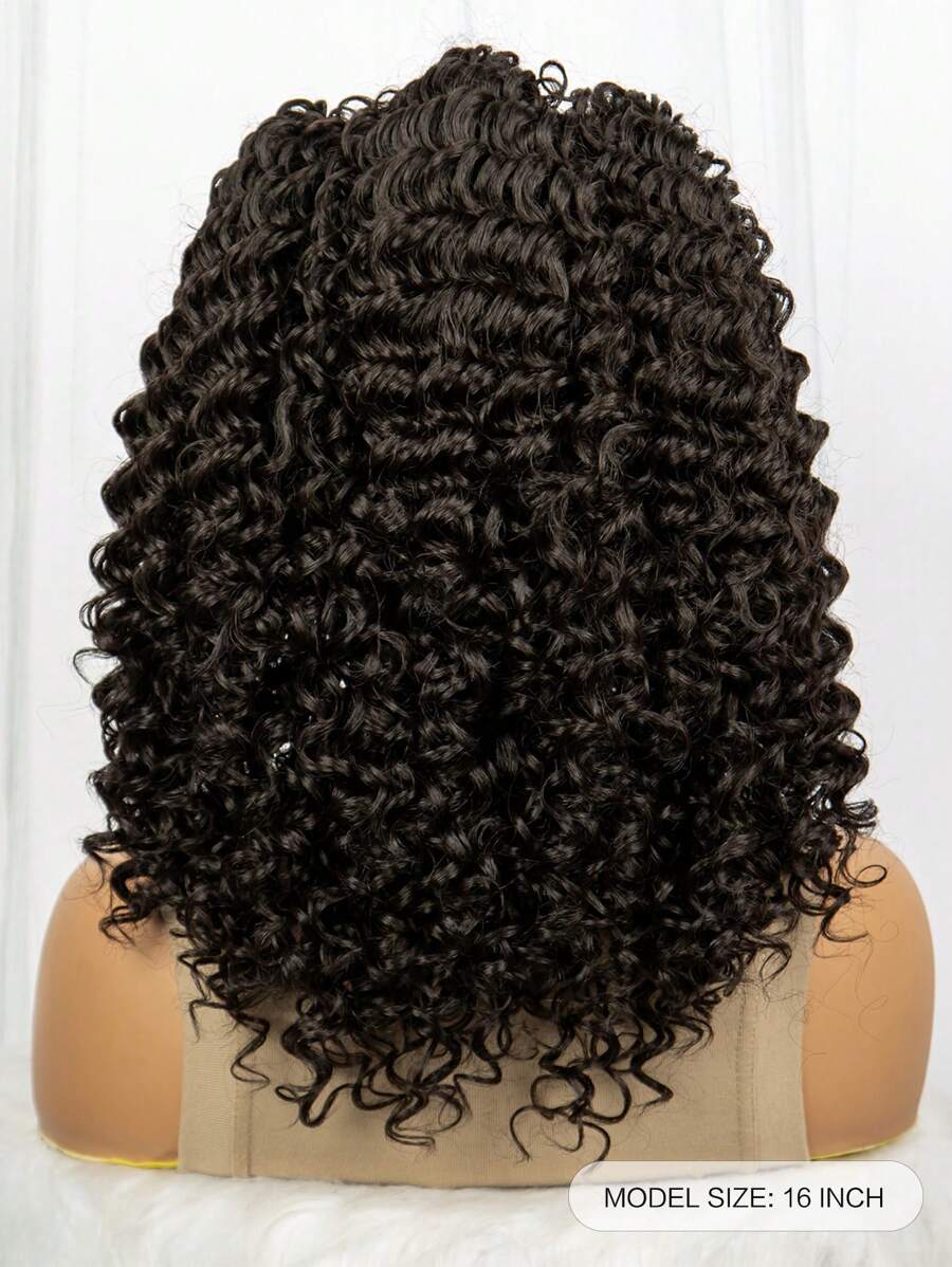 Black Curly 180 Density Synthetic Lace Front Wig Straight Back Cornrow Braided Wig With Baby Hair 13x4 Lace Front Wig